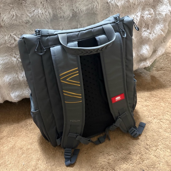 Stylish Gray pickleball Backpack with Gold Accents - Picture 6 of 14